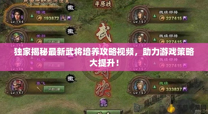 独家揭秘最新武将培养攻略视频，助力游戏策略大提升！