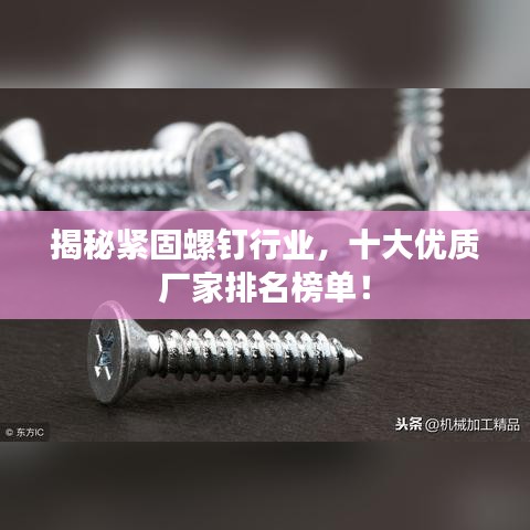 揭秘紧固螺钉行业，十大优质厂家排名榜单！