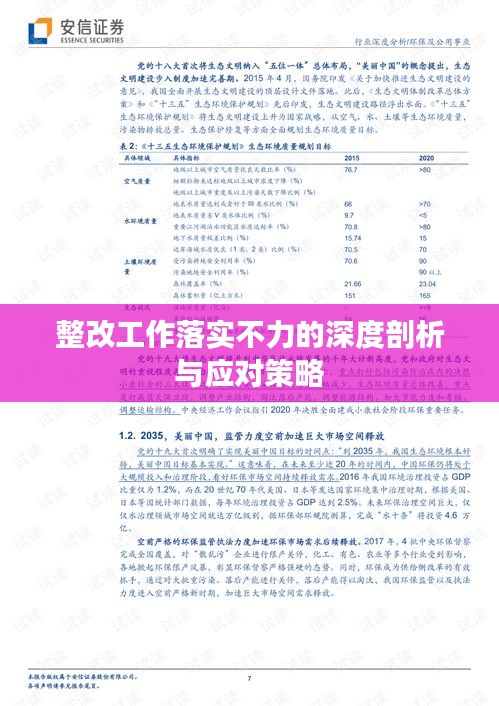 整改工作落实不力的深度剖析与应对策略