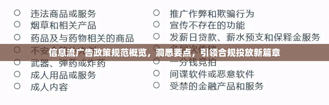 信息流广告政策规范概览，洞悉要点，引领合规投放新篇章