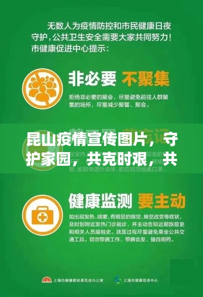 昆山疫情宣传图片，守护家园，共克时艰，共筑防线