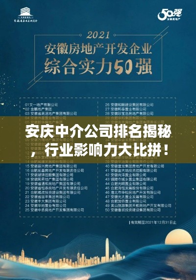 安庆中介公司排名揭秘，行业影响力大比拼！