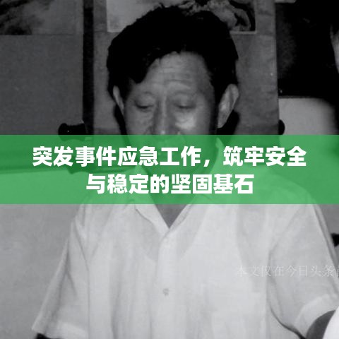 突发事件应急工作，筑牢安全与稳定的坚固基石