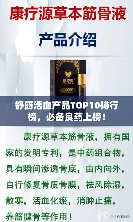 舒筋活血产品TOP10排行榜，必备良药上榜！