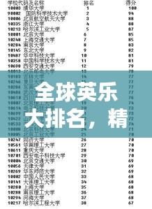 全球英乐大排名，精选榜单不容错过！