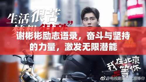谢彬彬励志语录，奋斗与坚持的力量，激发无限潜能