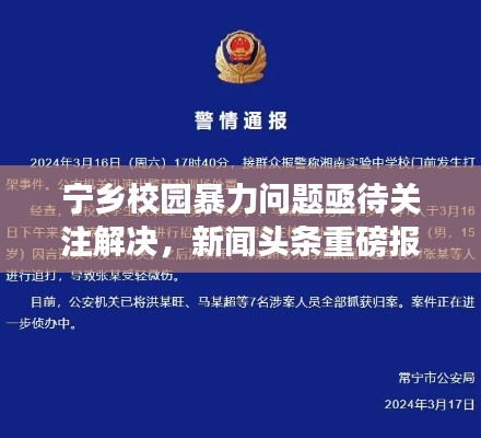 宁乡校园暴力问题亟待关注解决，新闻头条重磅报道