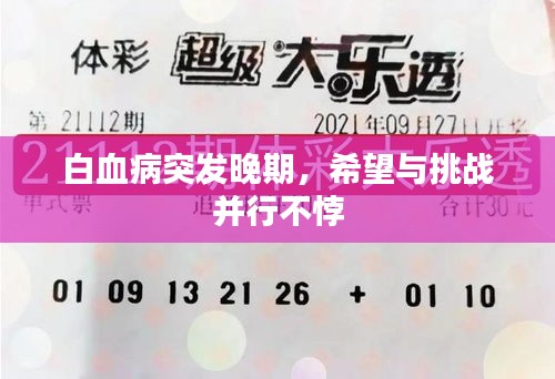 白血病突发晚期，希望与挑战并行不悖
