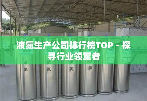 液氮生产公司排行榜TOP - 探寻行业领军者