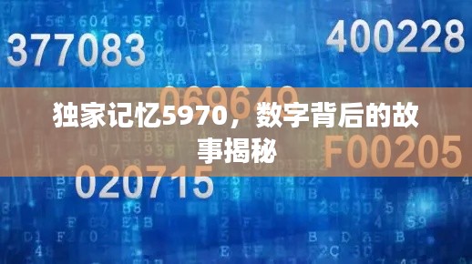 独家记忆5970，数字背后的故事揭秘