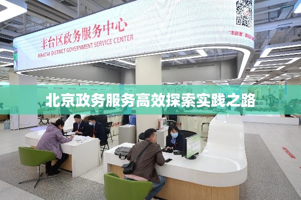 北京政务服务高效探索实践之路