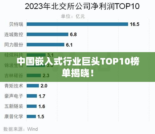 中国嵌入式行业巨头TOP10榜单揭晓！