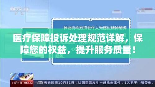 医疗保障投诉处理规范详解，保障您的权益，提升服务质量！
