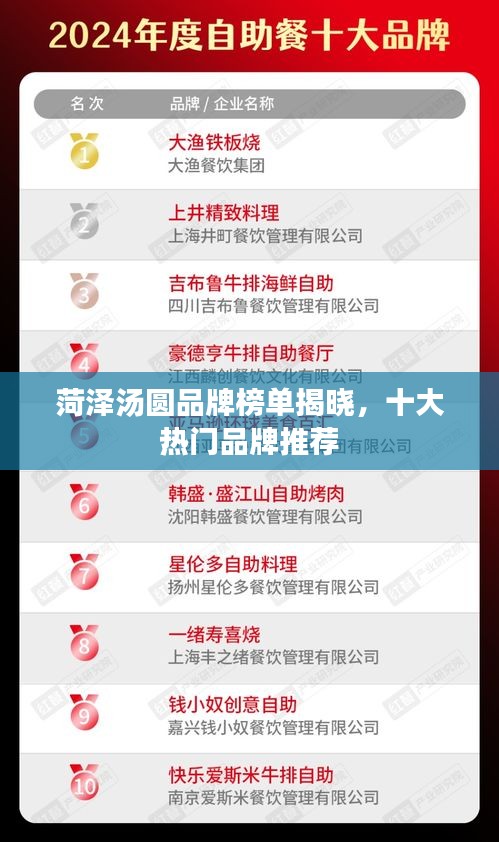 菏泽汤圆品牌榜单揭晓，十大热门品牌推荐