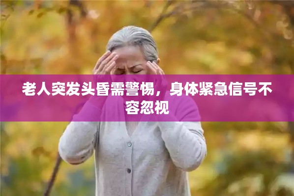 老人突发头昏需警惕，身体紧急信号不容忽视