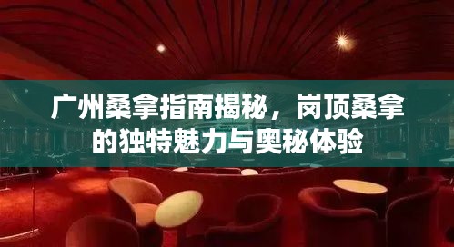 广州桑拿指南揭秘，岗顶桑拿的独特魅力与奥秘体验